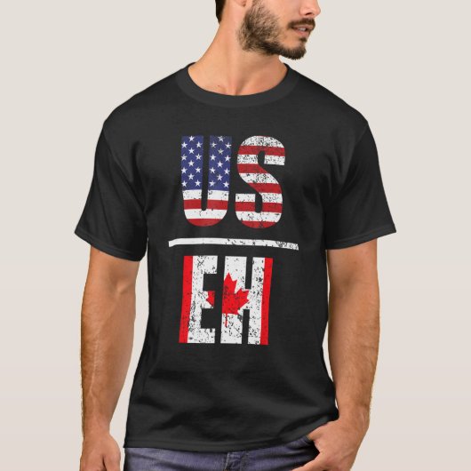 T-shirt Drapeau américain EH US&EH États-Unis Drapeau cana (Devant)