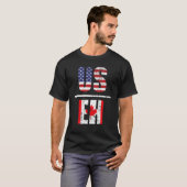 T-shirt Drapeau américain EH US&EH États-Unis Drapeau cana (Devant entier)