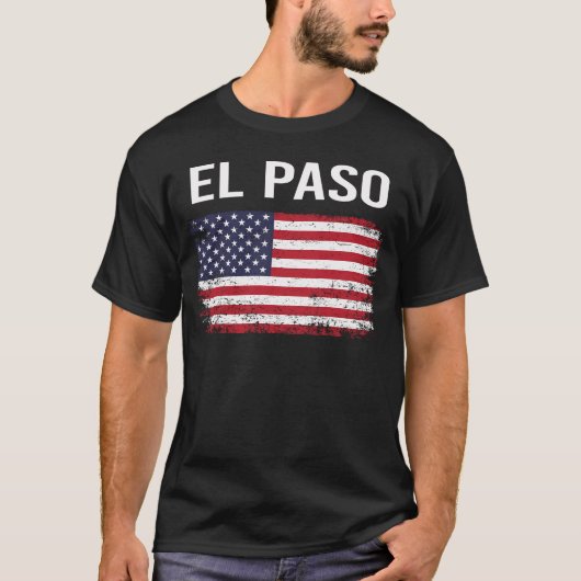 T-shirt Drapeau américain El Paso (Devant)