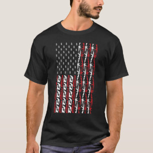 T-shirt Drapeau Américain En Armes 4 juillet Ar 15 Patriot