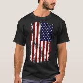 T-shirt Drapeau américain en détresse (Devant)