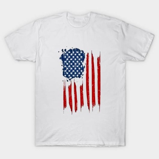 T-shirt Drapeau américain en détresse