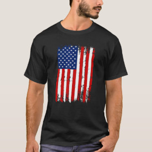 T-shirt Drapeau américain en détresse 4 juillet American M