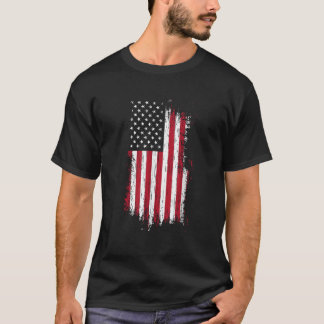 T-shirt Drapeau américain en détresse Drapeau américain