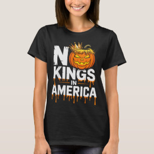 T-shirt Drapeau américain en détresse Funny No Kings Hallo