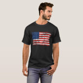 T-shirt Drapeau américain en détresse très cool (Devant entier)