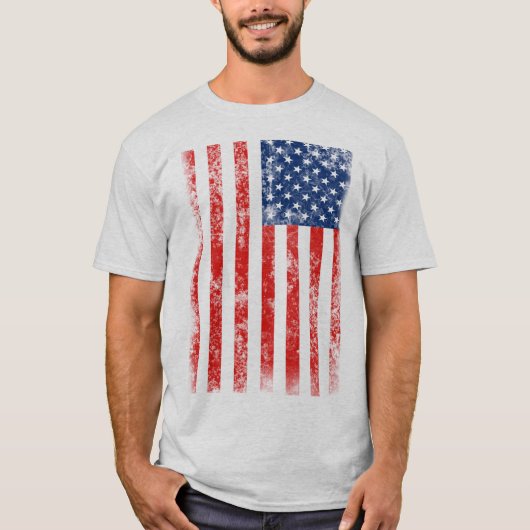 T-shirt Drapeau américain en détresse très cool (Devant)