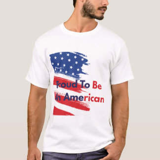 T-shirt Drapeau américain en détresse vintage Fier d'être