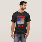 T-shirt Drapeau américain en détresse Womens Pro Roe 1973 (Devant entier)