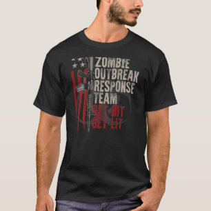 T-shirt Drapeau américain Équipe d'intervention en cas d'é