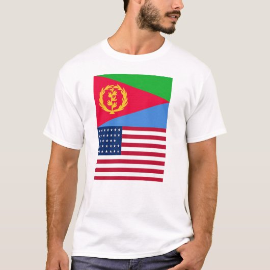 T-shirt Drapeau américain érythréen (Devant)