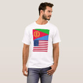 T-shirt Drapeau américain érythréen (Devant entier)