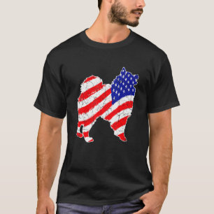 T-shirt Drapeau américain Eskimo Patriotique Chien Papa Do