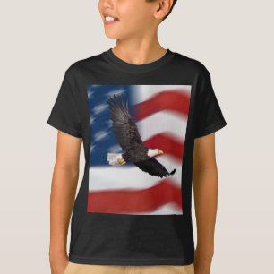 T-shirt Drapeau américain et aigle