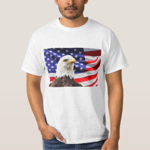 T-shirt drapeau américain et aigle