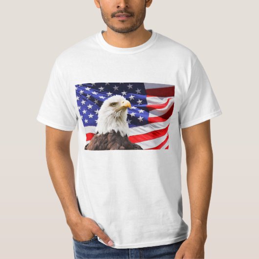 T-shirt drapeau américain et aigle (Devant)