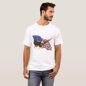 T-shirt Drapeau américain et aigle (Devant entier)