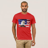 T-shirt Drapeau américain et aigle à tête blanche (Devant entier)