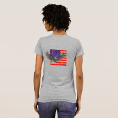 T-shirt drapeau américain et aigle de dames de (Dos entier)