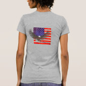 T-shirt drapeau américain et aigle de dames de (Dos)