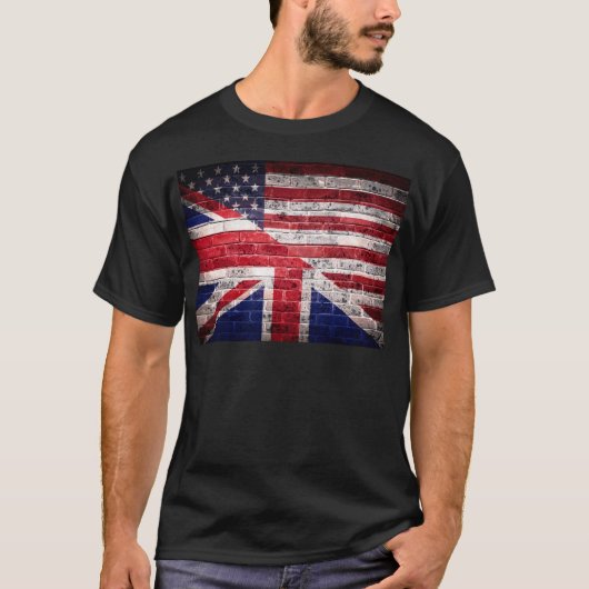 T-shirt Drapeau américain et britannique (Devant)