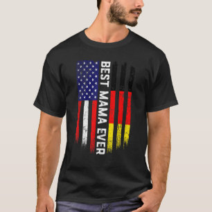 T-shirt Drapeau américain et drapeau allemand Meilleure fa