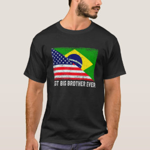 T-shirt Drapeau américain et drapeau brésilien Meilleur Gr