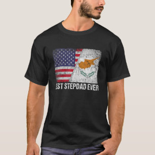 T-shirt Drapeau américain et drapeau chypriote Meilleur Fa
