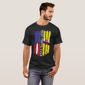 T-shirt Drapeau américain et drapeau de Brunei meilleure f (Devant entier)