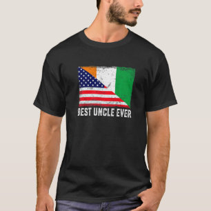 T-shirt Drapeau américain et drapeau de la Côte d'Ivoire m