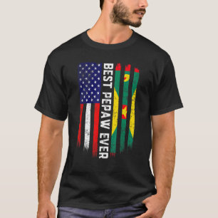 T-shirt Drapeau américain et drapeau de la Grenade Meilleu