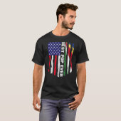 T-shirt Drapeau américain et drapeau des Seychelles meille (Devant entier)