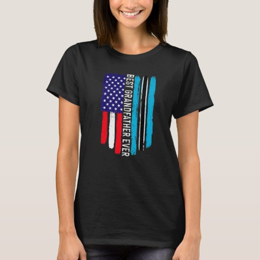 T-shirt Drapeau américain et drapeau du Botswana Meilleur (Devant)