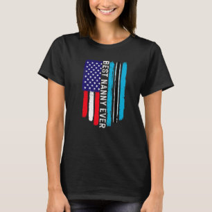 T-shirt Drapeau américain et drapeau du Botswana Meilleure