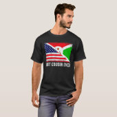 T-shirt Drapeau américain et drapeau du Burundi Meilleur D (Devant entier)