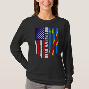 T-shirt Drapeau américain et drapeau du Congo meilleure fa