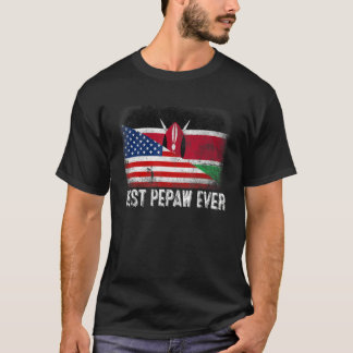 T-shirt Drapeau américain et drapeau du Kenya meilleure fa