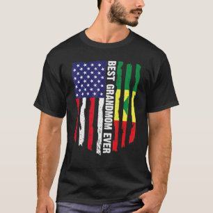 T-shirt Drapeau américain et drapeau du Sénégal Meilleur G