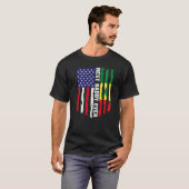 T-shirt Drapeau américain et drapeau du Sénégal Meilleur p (Devant entier)