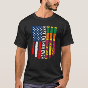 T-shirt Drapeau américain et drapeau du Sri Lanka Meilleur