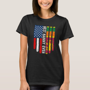 T-shirt Drapeau américain et drapeau du Sri Lanka Meilleur