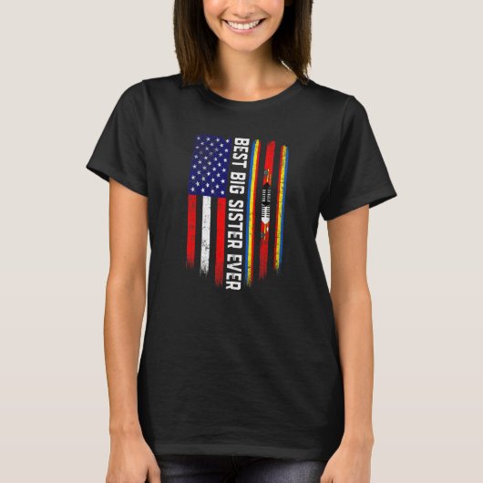 T-shirt Drapeau américain et drapeau du Swaziland Meilleur (Devant)