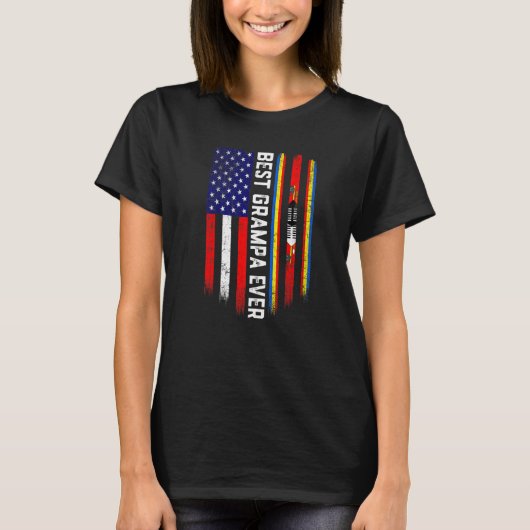 T-shirt Drapeau américain et drapeau du Swaziland Meilleur (Devant)