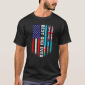 T-shirt Drapeau américain et drapeau fidjien Meilleure fam (Devant)