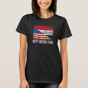 T-shirt Drapeau américain et drapeau irakien meilleure fam