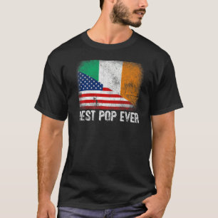 T-shirt Drapeau américain et drapeau irlandais meilleure f