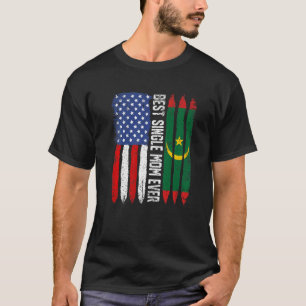 T-shirt Drapeau Américain Et Drapeau Mauritanie Meilleur s