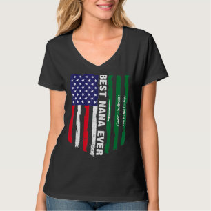 T-shirt Drapeau américain et drapeau saoudien Meilleur Nan