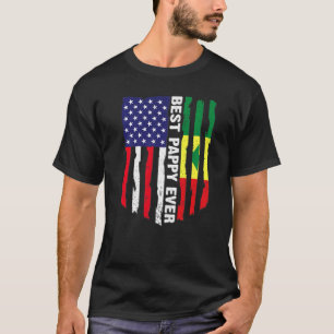 T-shirt Drapeau américain et drapeau sénégalais meilleur a
