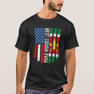 T-shirt Drapeau américain et drapeau surinamais Meilleur D